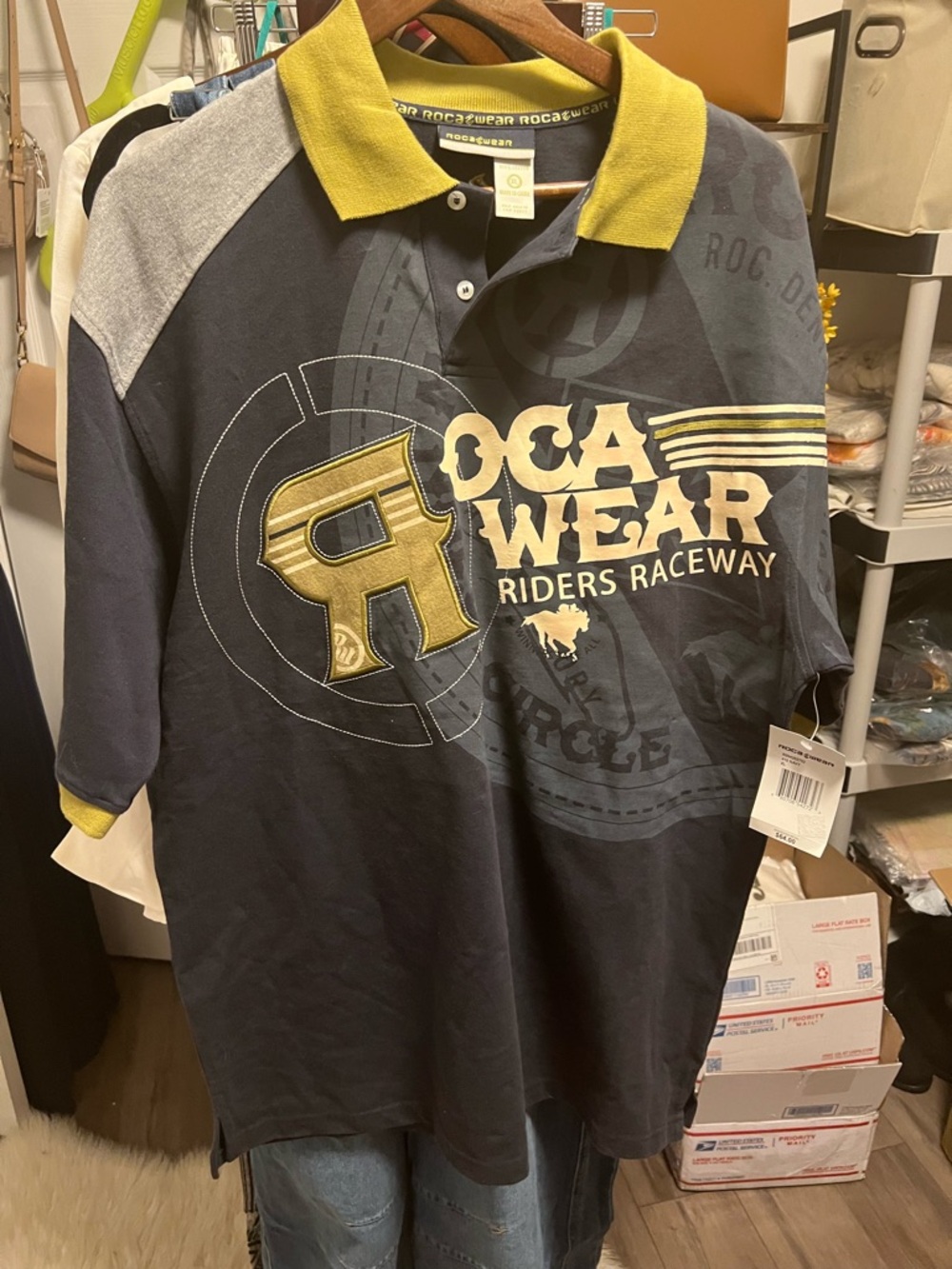 Rocawear Polo Shirt with Yellow Accent xL
